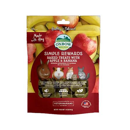 ขนมสัตว์ฟันแทะ OXBOW BAKED TREATS WITH APPLE AND BANANA 3 ออนซ์_0