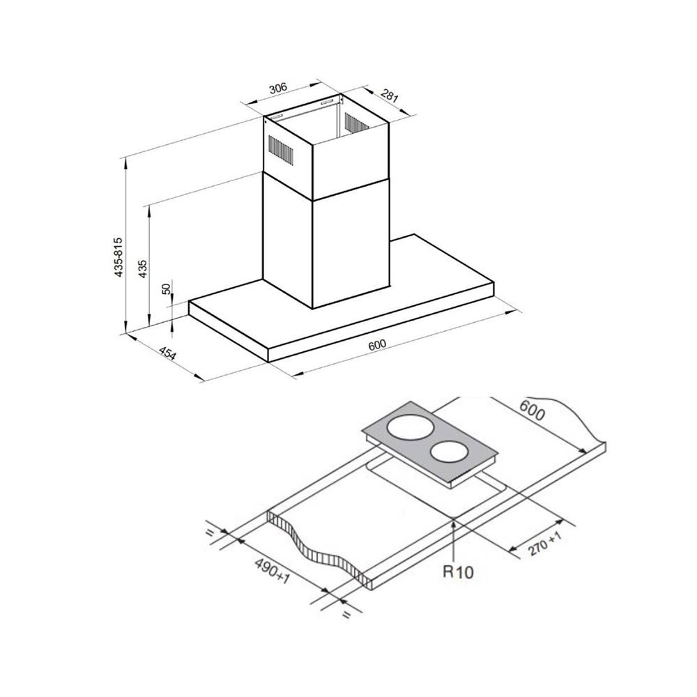 เตาฝัง+เครื่องดูดควัน ELECTROLUX EHC325BA+ECT6740S