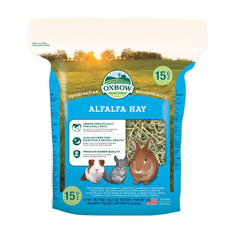 หญ้าแห้งสำหรับสัตว์ฟันแทะ OXBOW ALFALFA NIBBLES 15 ออนซ์