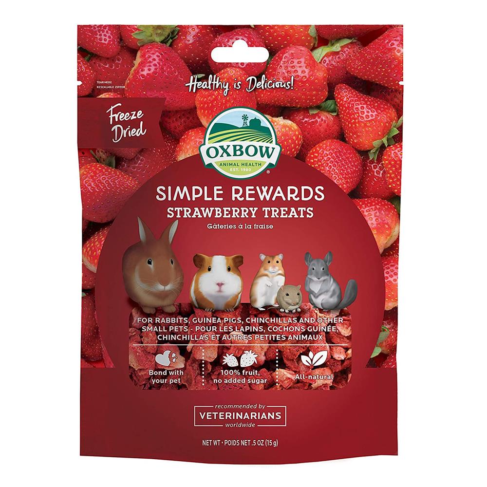 ขนมสตอว์เบอร์รี่อบแห้ง สำหรับสัตว์เลี้ยง OXBOW 0.5 ออนซ์