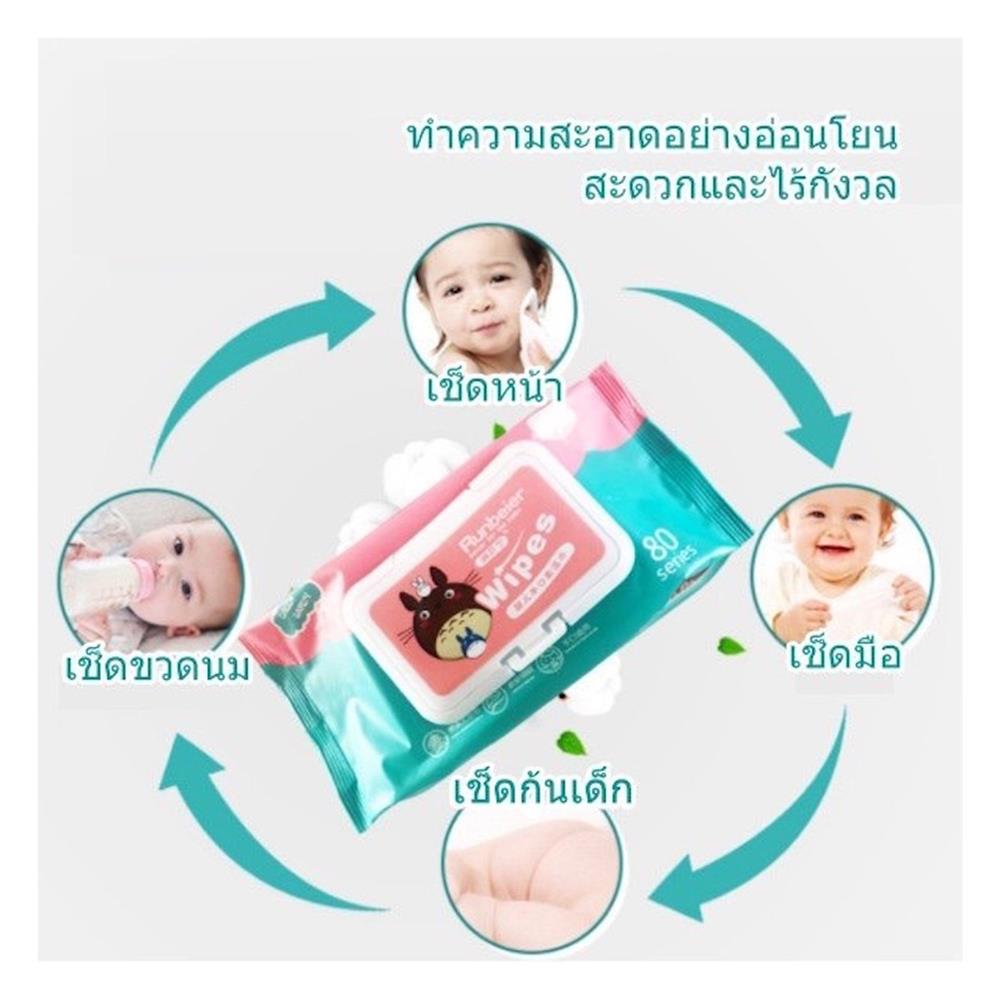 ผ้าเช็ดทำความสะอาดผิว HANSEN 80 แผ่น