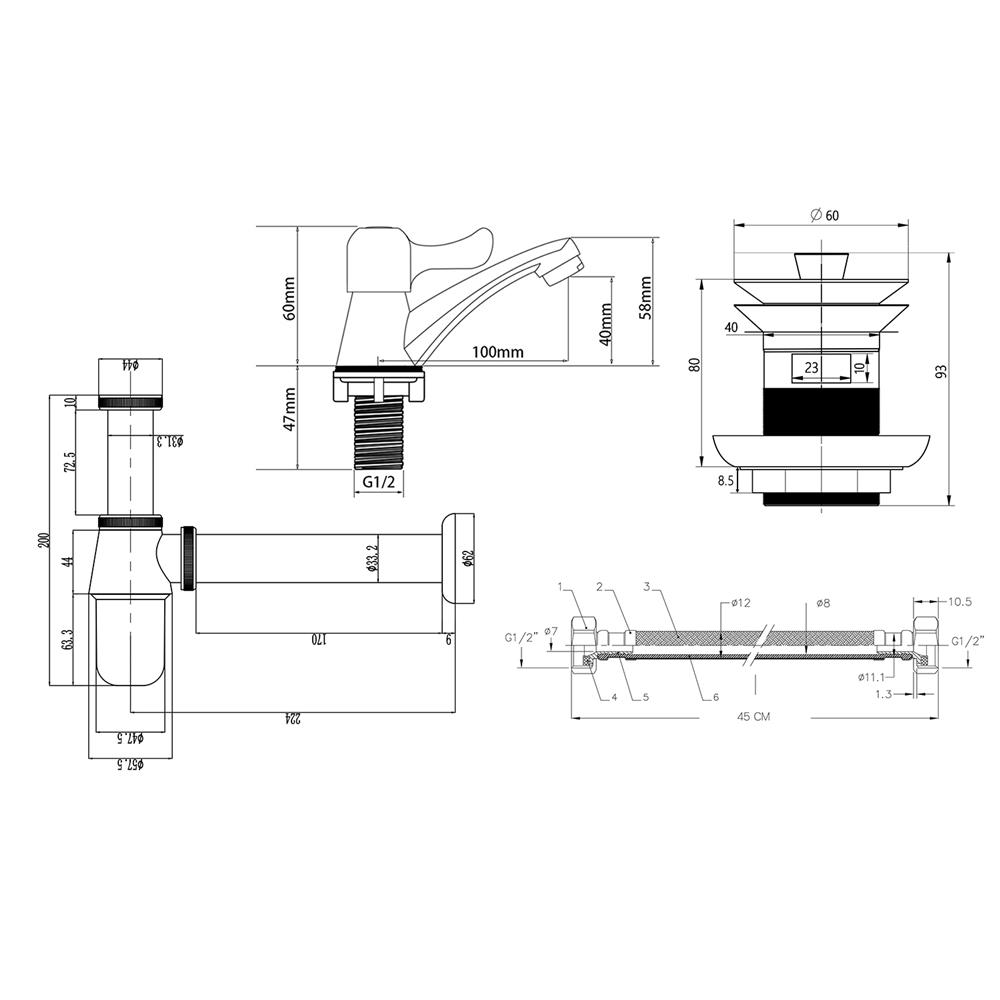 ชุดก๊อกอ่างล้างหน้าเดี่ยว DONMARK GL-5113