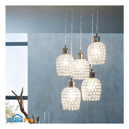 ไฟช่อ EGLO BONARES 1 94898 สีขาวใส/เงิน 5 หัว_1