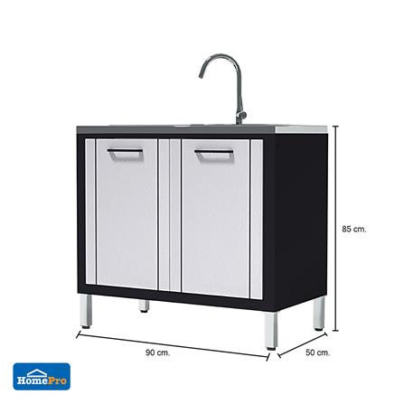 ตู้ตั้งพื้น CABIN HARVIN 1 หลุม 1 ที่พัก 90 ซม. สีเทา_5