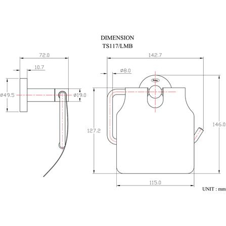 ที่ใส่กระดาษ HANG TS-117/LMB สีดำ_3