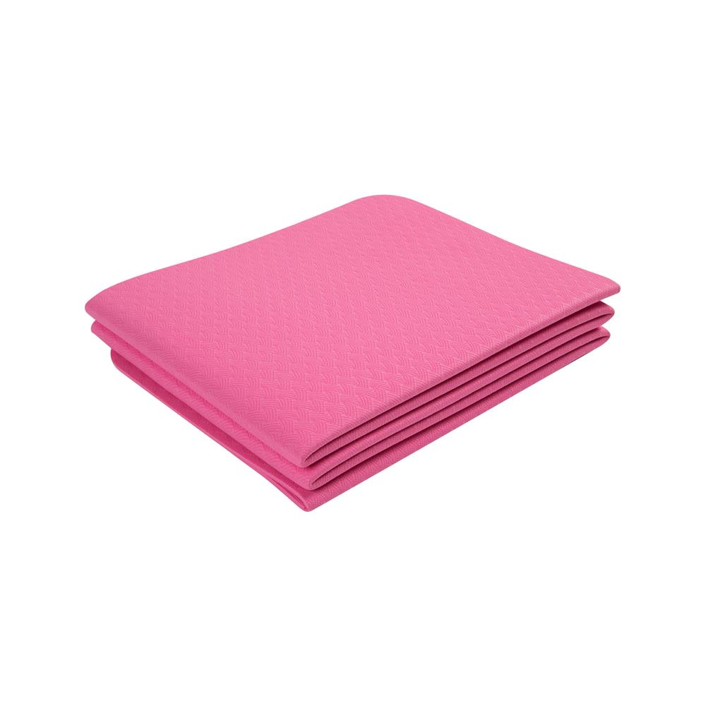 เสื่อโยคะแบบพับ 5 มม. N-ACTIVE สีชมพู