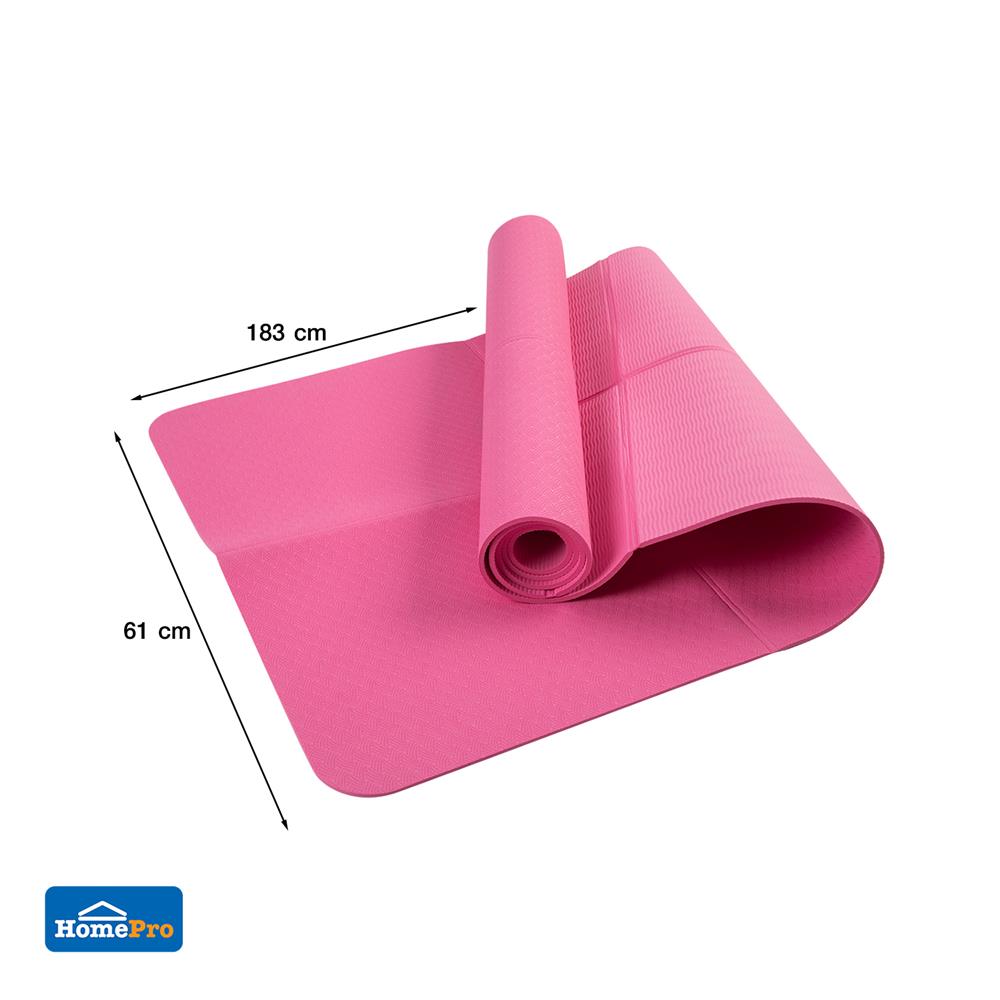 เสื่อโยคะแบบพับ 5 มม. N-ACTIVE สีชมพู