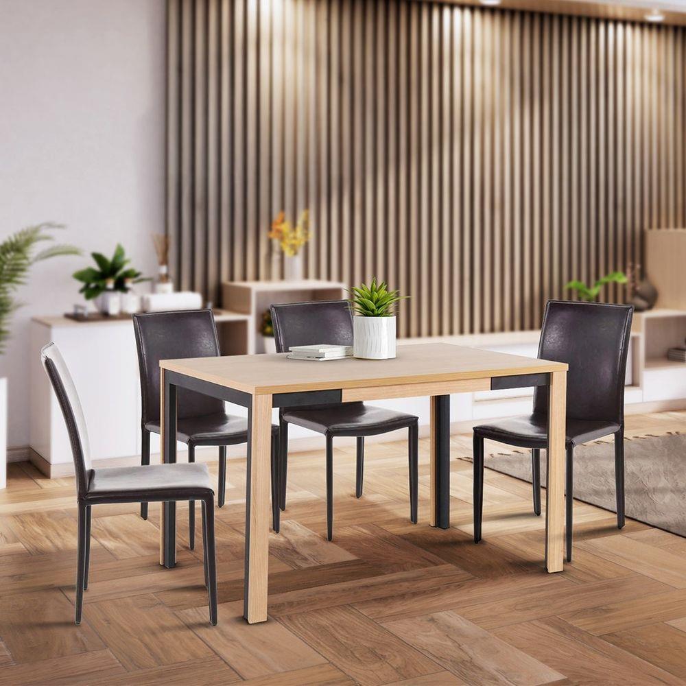 ชุดโต๊ะทานข้าว 4 ที่นั่ง SB FURNITURE COUPE สีไม้อ่อน