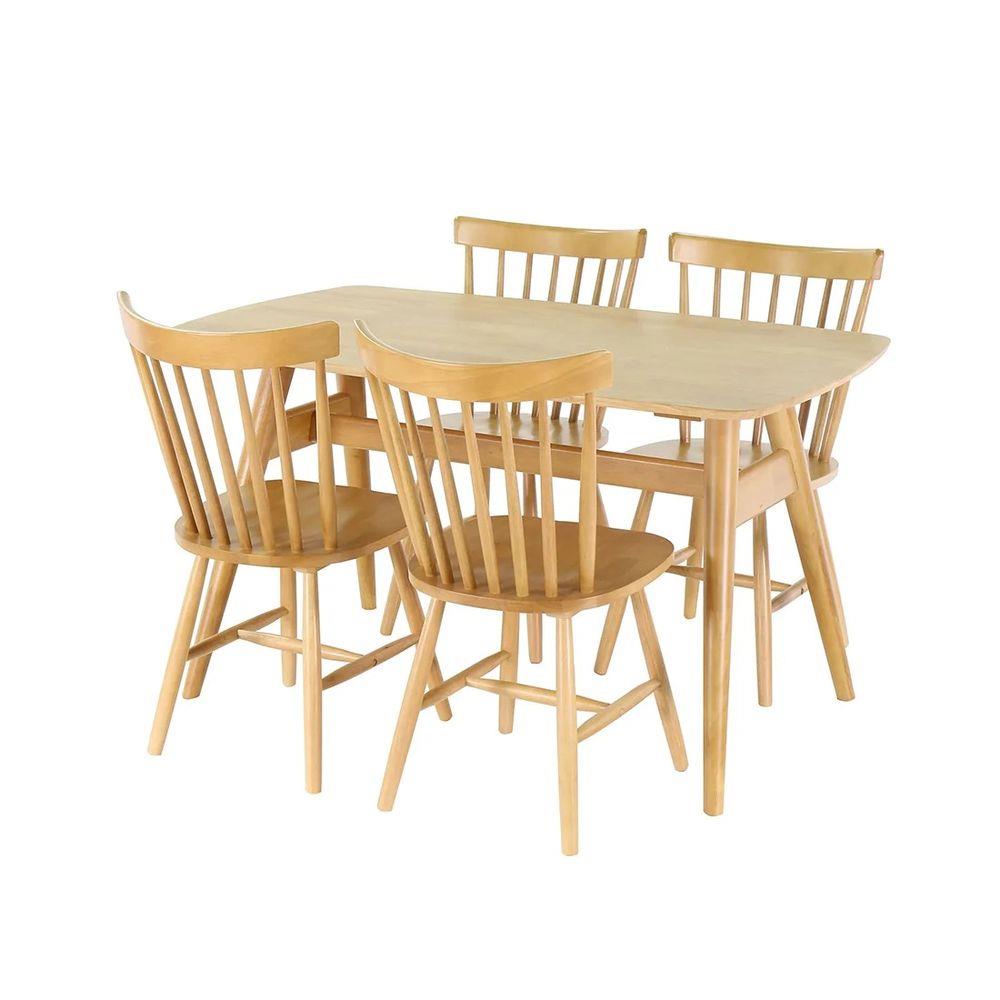 ชุดโต๊ะทานข้าว 4 ที่นั่ง SB FURNITURE YALENE สีไม้ธรรมชาติ