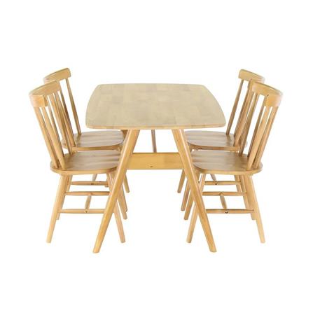 ชุดโต๊ะทานข้าว 4 ที่นั่ง SB FURNITURE YALENE สีไม้ธรรมชาติ_1