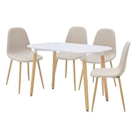 ชุดโต๊ะทานข้าว 4 ที่นั่ง SB FURNITURE LASTA/LASTA-B สีขาว_0