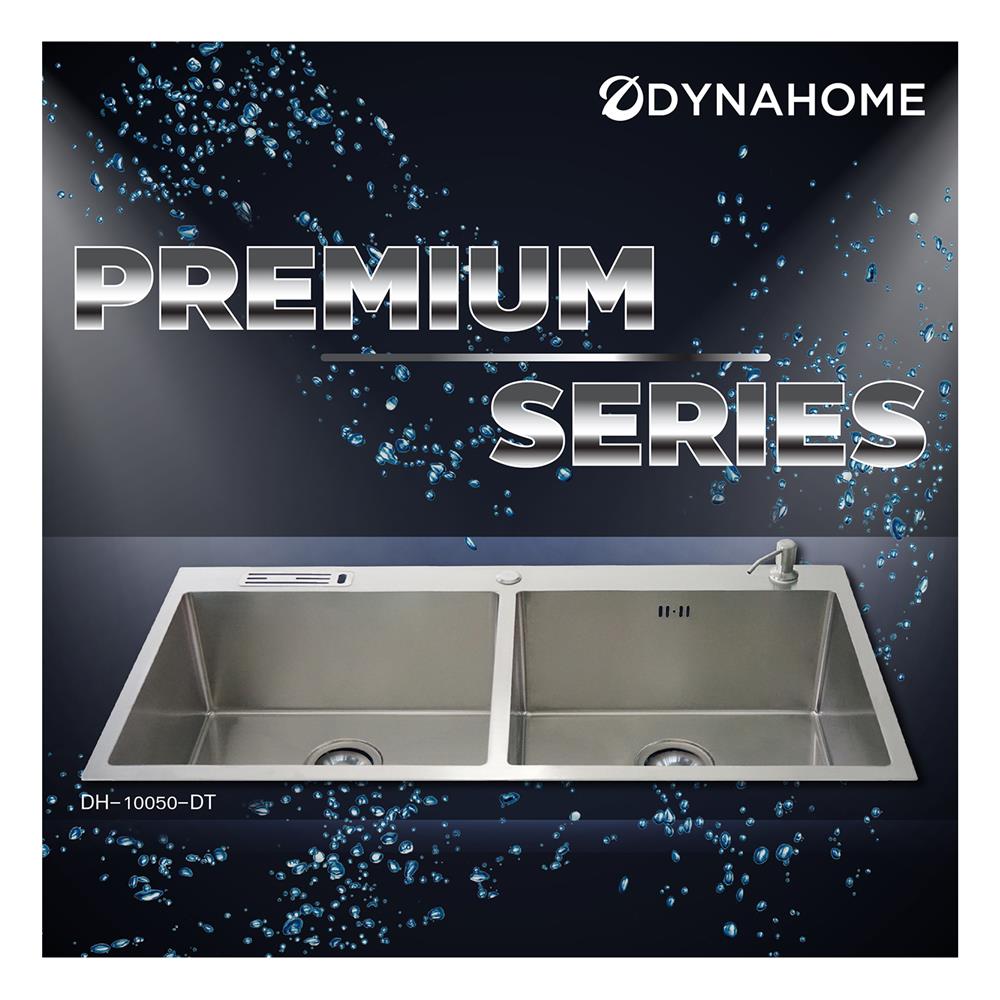 ซิงค์ฝัง 2 หลุม DYNA HOME DH10050DT สีเงิน