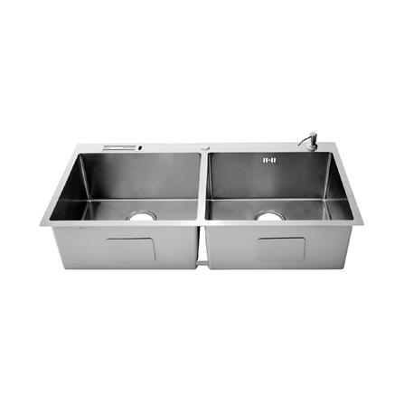 ซิงค์ฝัง 2 หลุม DYNA HOME DH10050DT สีเงิน_0