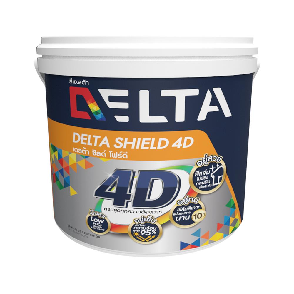 สีน้ำทาภายนอก DELTA SHIELD 4D BASE A กึ่งเงา 1 แกลลอน