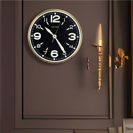 นาฬิกาแขวน RHYTHM CMG607NR18 12 นิ้ว สีทอง/ดำ_4