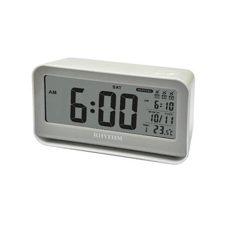 นาฬิกาดิจิทัล LED RHYTHM LCT097NR03 3X5.5 นิ้ว สีขาว