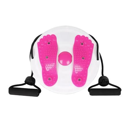 จานหมุนออกกำลังกาย HANSEN สีขาว-ชมพู_0