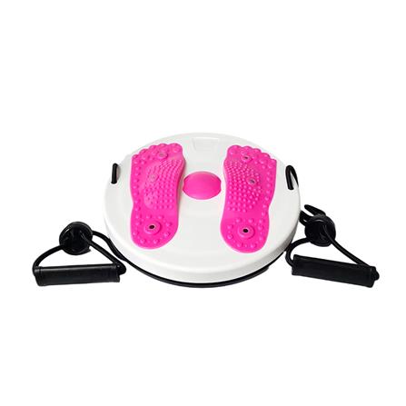 จานหมุนออกกำลังกาย HANSEN สีขาว-ชมพู_1