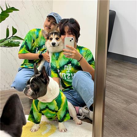 เสื้อสัตว์เลี้ยง CLAWSET ลายชีวิตดี๊ดี ไซซ์ 3XL สีฟ้า_4