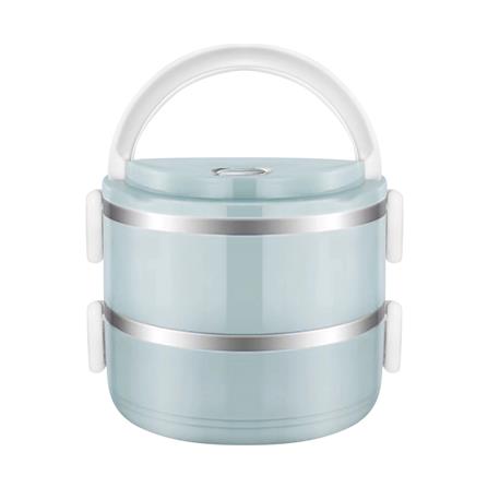 ปิ่นโตสเตนเลส 2 ชั้น HANSEN สีฟ้า