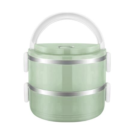 ปิ่นโตสเตนเลส 2 ชั้น HANSEN สีเขียว