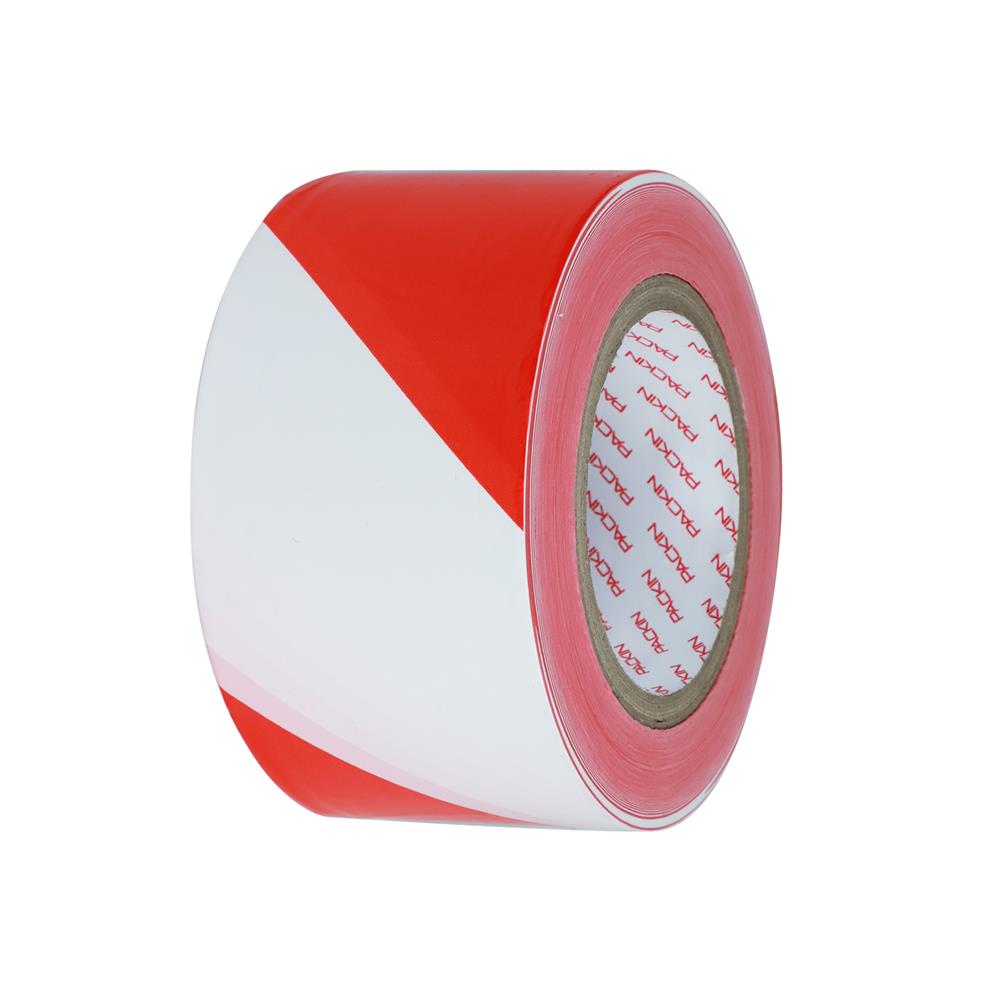 เทปกั้นเขต PACK IN 70 มม.X200 ม. สีขาว/แดง