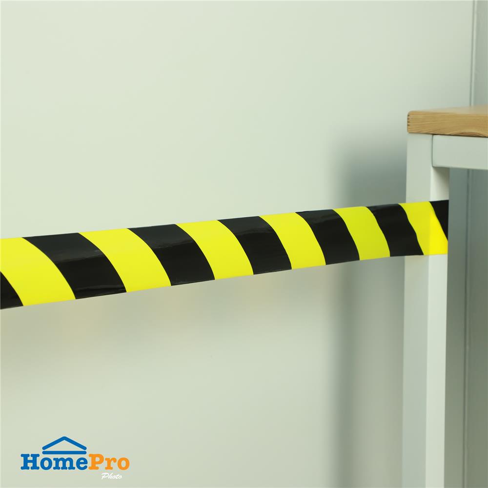 เทปกั้นเขต PACK IN 70 มม.X200 ม. สีเหลือง/ดำ