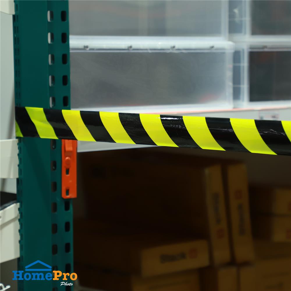 เทปกั้นเขต PACK IN 70 มม.X200 ม. สีเหลือง/ดำ