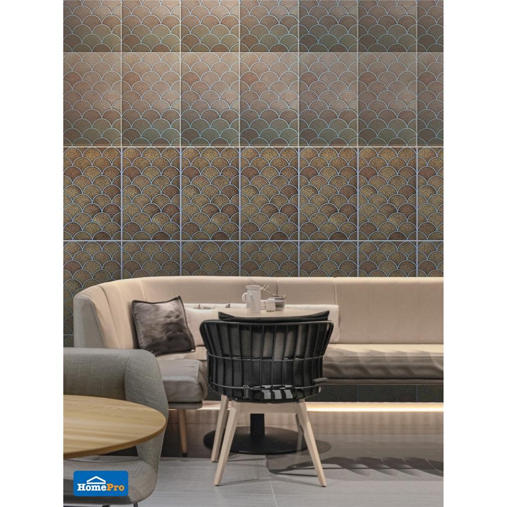 กระเบื้องผนัง 10x16 นิ้ว ARTE เกล็ดศิลา น้ำตาลอ่อน 0.4 ตร.ม.