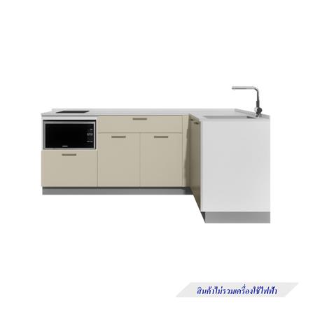 ครัวไม้สำเร็จ STARMARK CONTE BASE L220R ท็อปขาว_1