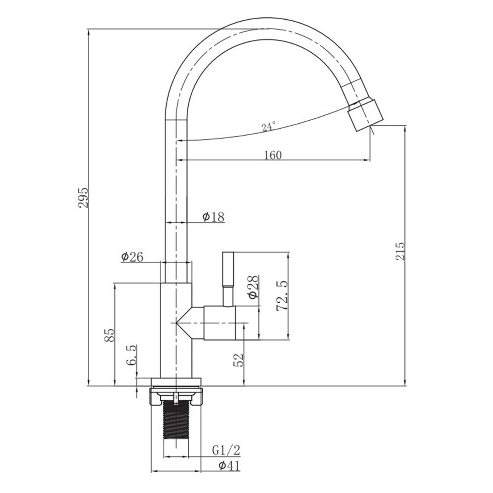 ก๊อกซิงค์เดี่ยวเคาน์เตอร์ MEX N261IX