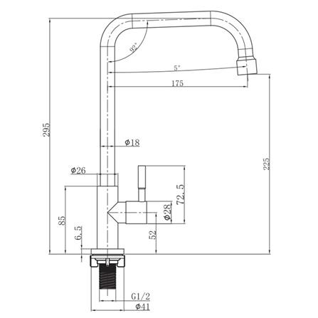 ก๊อกซิงค์เดี่ยวเคาน์เตอร์ MEX N262IX_7