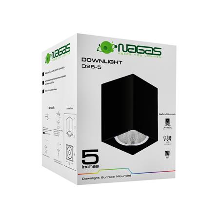 ดาวน์ไลท์ NAGAS DSB-5 5 นิ้ว สีดำ เหลี่ยม_1