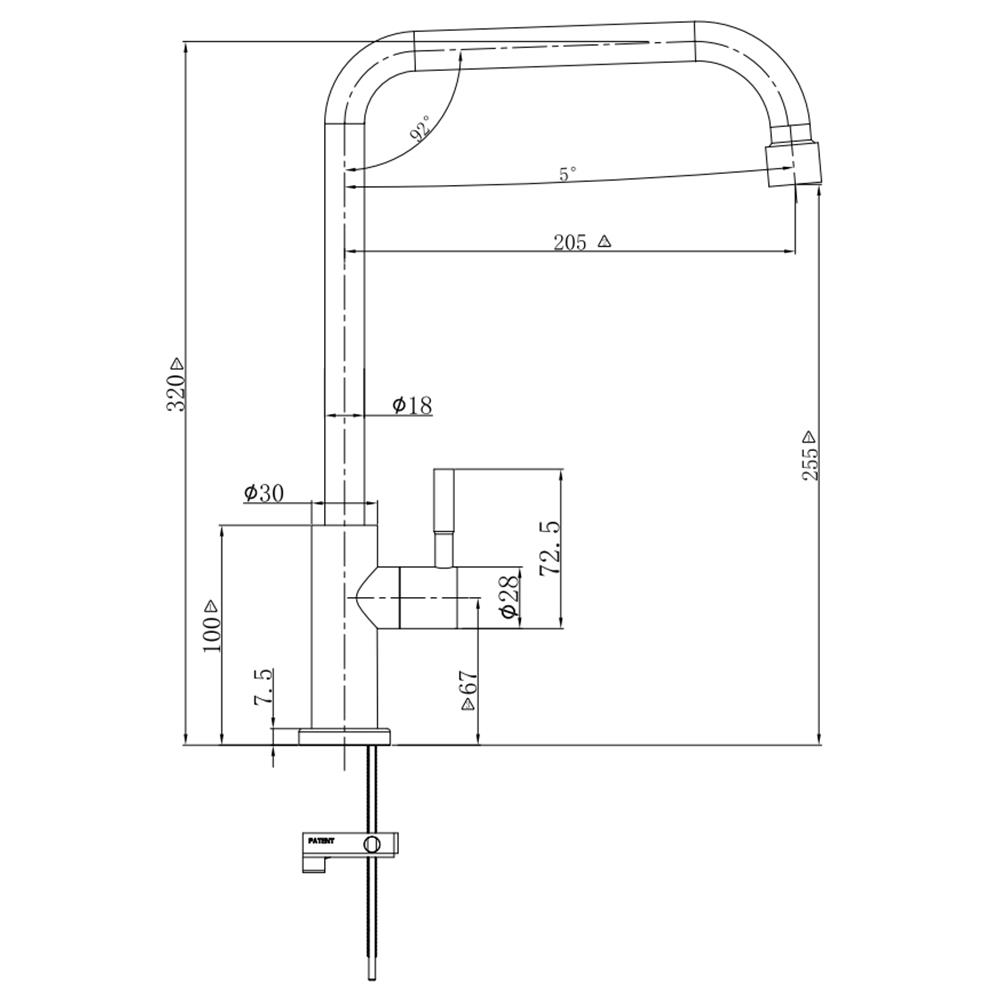 ก๊อกซิงค์เดี่ยวเคาน์เตอร์ MEX E302IX