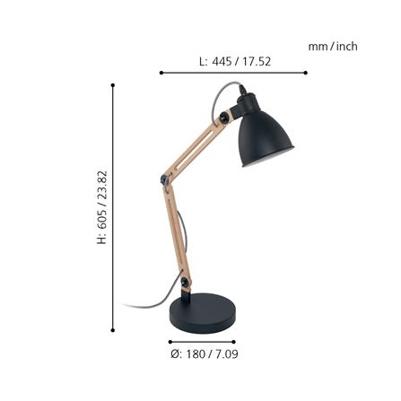 ไฟอ่านหนังสือ EGLO TORANA 1 สีดำ/ลายไม้_1