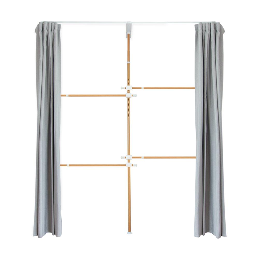 ราวแขวนผ้า 4 ราวแขวน TUGU R36M-GR ลายไม้