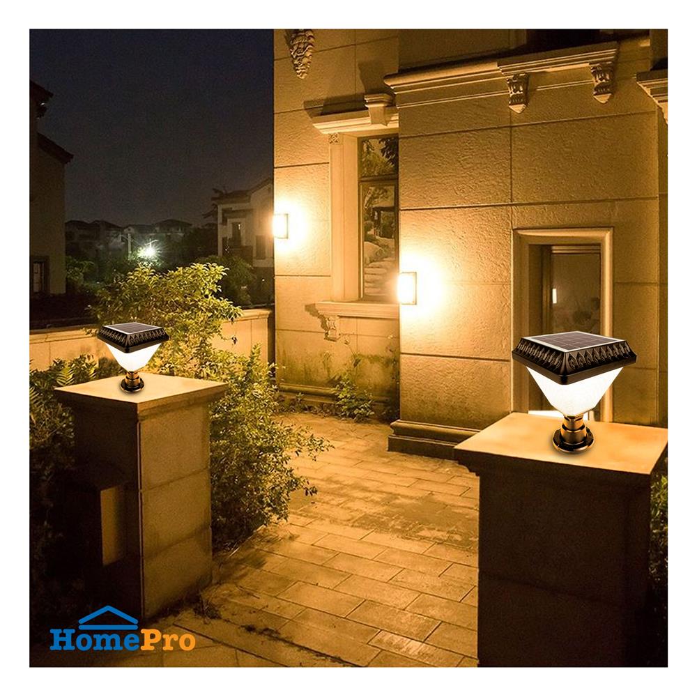 ไฟหัวเสา SOLAR PHILIPS BGC010 LED3/730 S GATE 2.1 วัตต์ WARM WHITE สีดำ