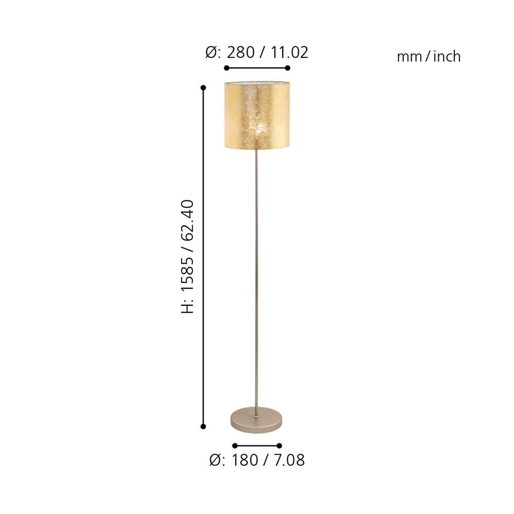 ไฟตั้งพื้น EGLO VISERBELLA 97647  สีทอง/แชมเปญ 1 หัว