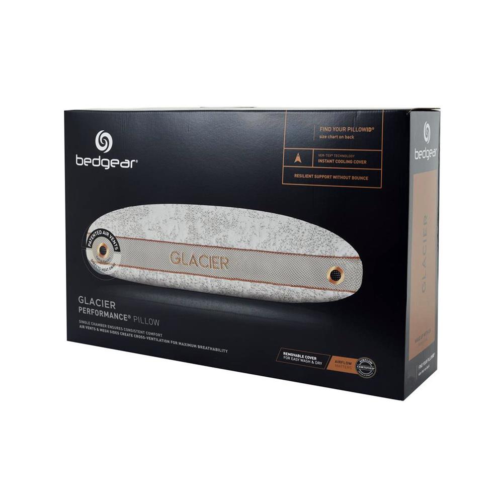 หมอนสุขภาพ เมมโมรี่โฟม BEDGEAR GLACIER 0.0 20x26 นิ้ว สีขาว