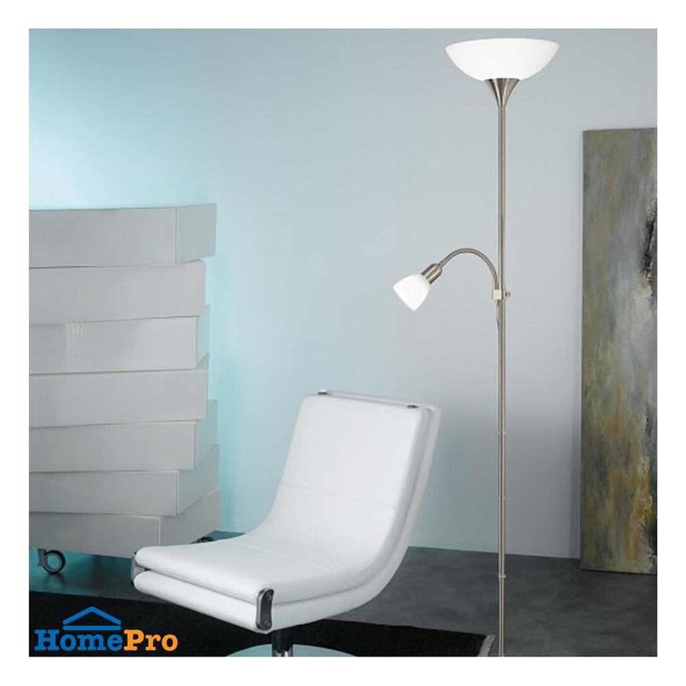 ไฟตั้งพื้น EGLO UP 2 82842 สีขาว/เงิน 2 หัว