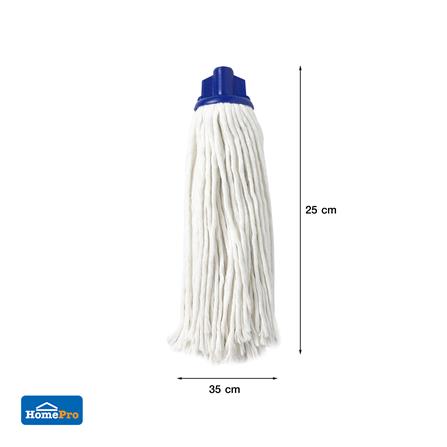 อะไหล่ผ้าม็อบถูพื้นหัวกลมคอตตอน ACCO 6 นิ้ว สีขาว_3