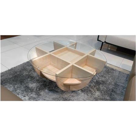 โต๊ะกลาง SB FURNITURE WAFFLE 90 ซม. สีโอ๊คอ่อน_3