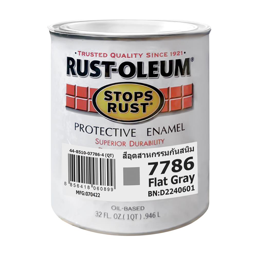 สีน้ำมัน RUST-OLEUM #7786 สีเทา ด้าน 1/4 แกลลอน