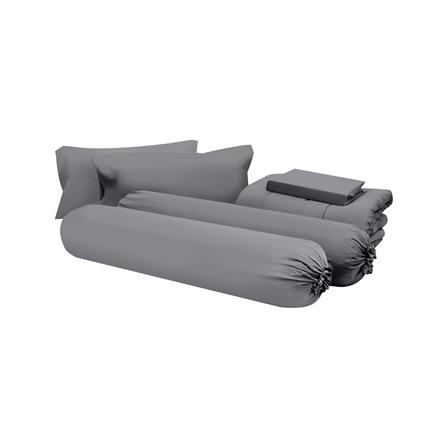 ชุดผ้าปูที่นอน 6 ฟุต 6 ชิ้น ME LIVING ROCCO สี DARK GREY_1