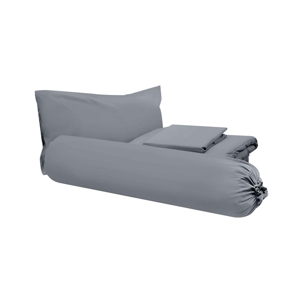 ชุดผ้าปูที่นอน 3.5 ฟุต 4 ชิ้น ME LIVING ROCCO สี DARK GREY