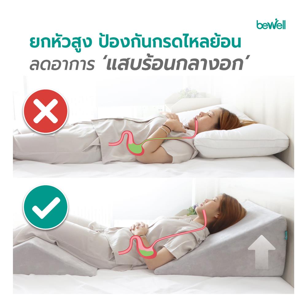 หมอนสุขภาพ โฟม BEWELL MULTIPOSTURE WEDGE 60x64x25 ซม. สีเทา