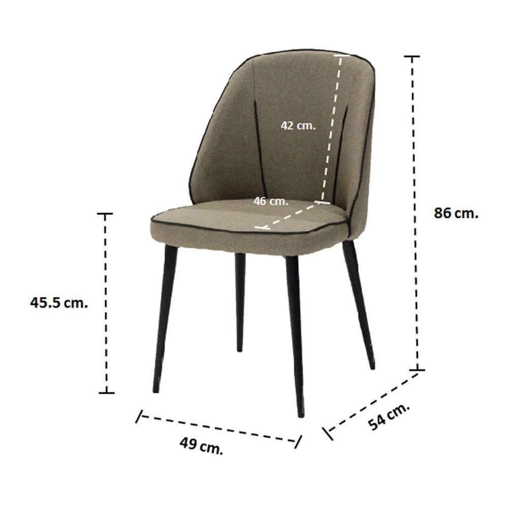 เก้าอี้ห้องอาหาร KONCEPT LAMOON สีน้ำตาลอ่อน