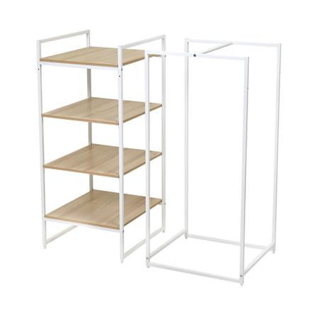 ราวแขวนผ้า 1 ราวแขวน 4 ชั้นวาง PLIM AVA สีขาว_2