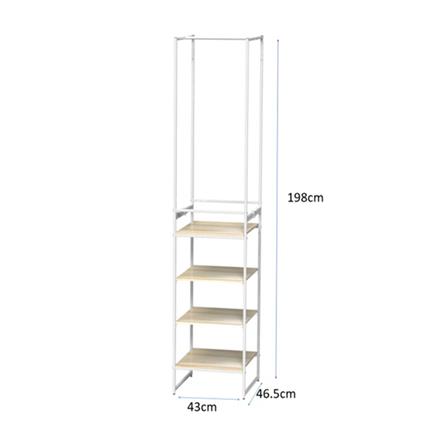 ราวแขวนผ้า 1 ราวแขวน 4 ชั้นวาง PLIM AVA สีขาว_7