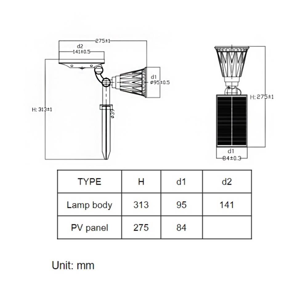 ไฟจัดสวน SOLAR PHILIPS BGC010 LED3/730 SPOT 2.1 วัตต์ WARM WHITE สีดำ